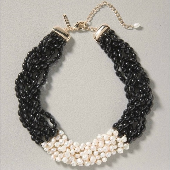 White House Black Market Jewelry - WHBM : Woven Fresh Water Pearl Necklace | NWT